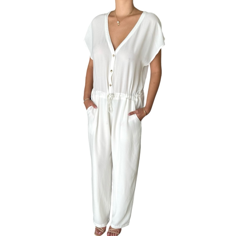 🆕 Grade & Gather White Jumpsuit Straight Leg